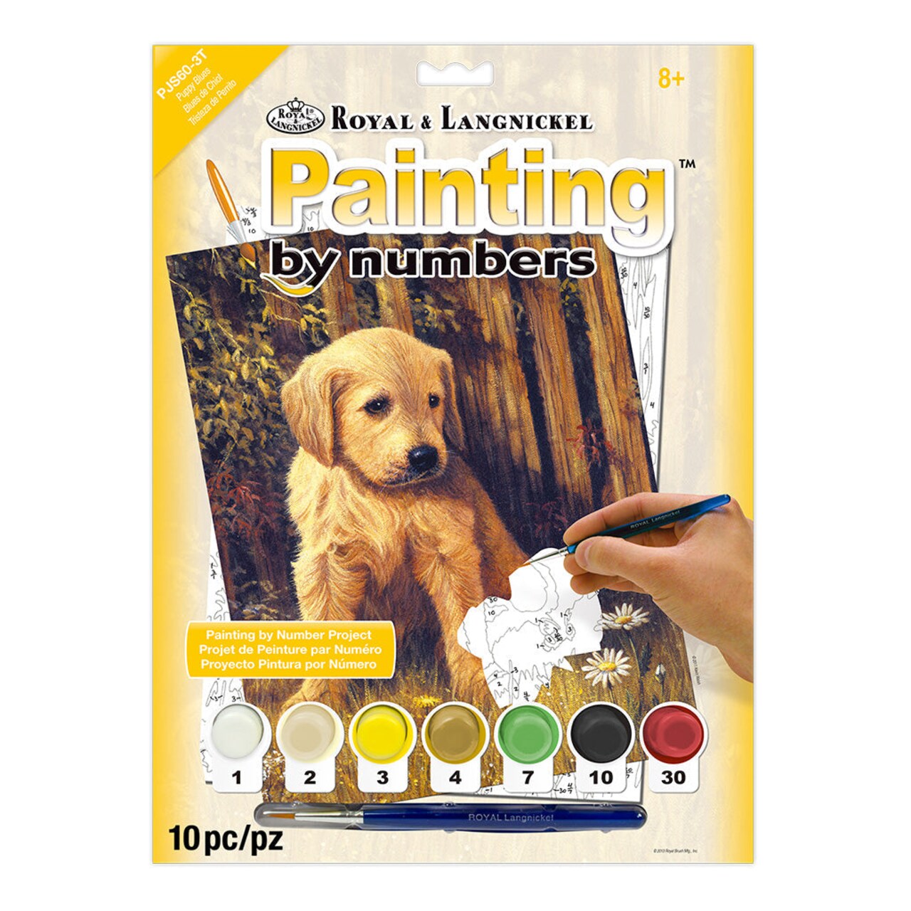 PJS60 | Painting by numbers™ 10pc 8.75" x 11.375" Puppy Blues Painting Project